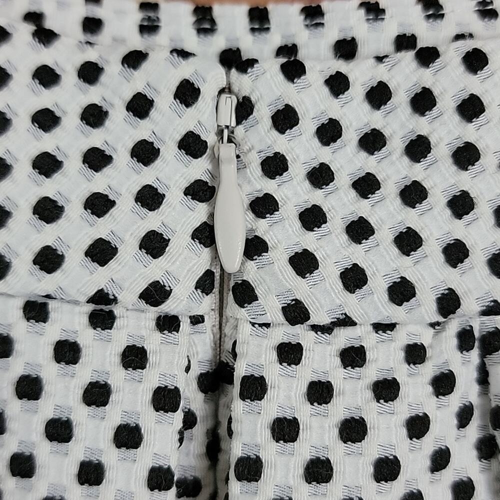 Rachel Zoe Black and White Dots‎ Pleated Mini Skirt with Pockets 8 - Picture 7 of 15